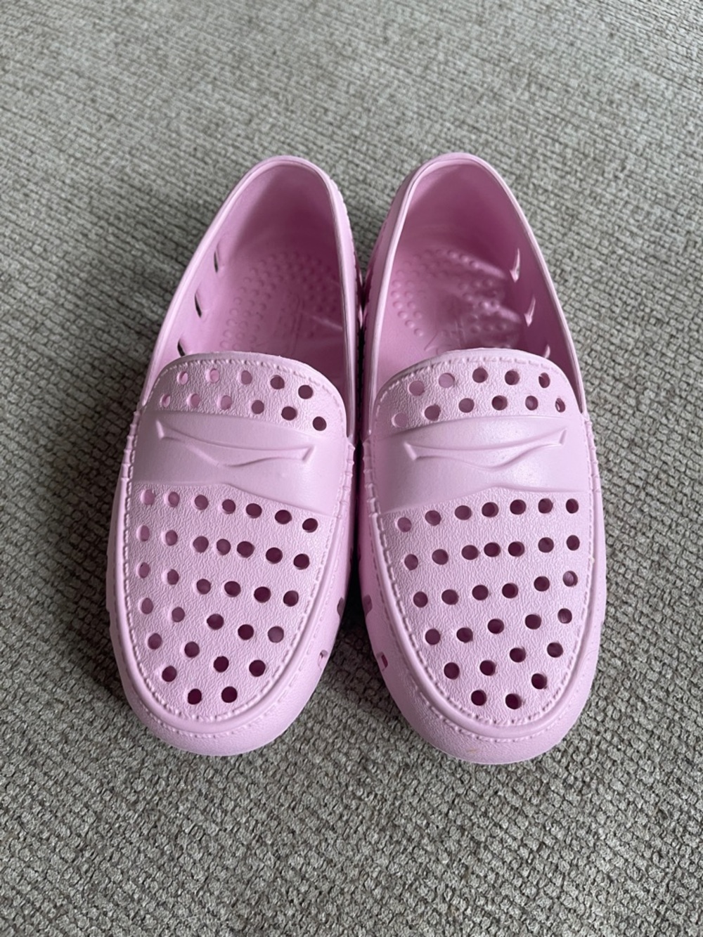 Light Pink Floafers Perforated Slip-On Loafers